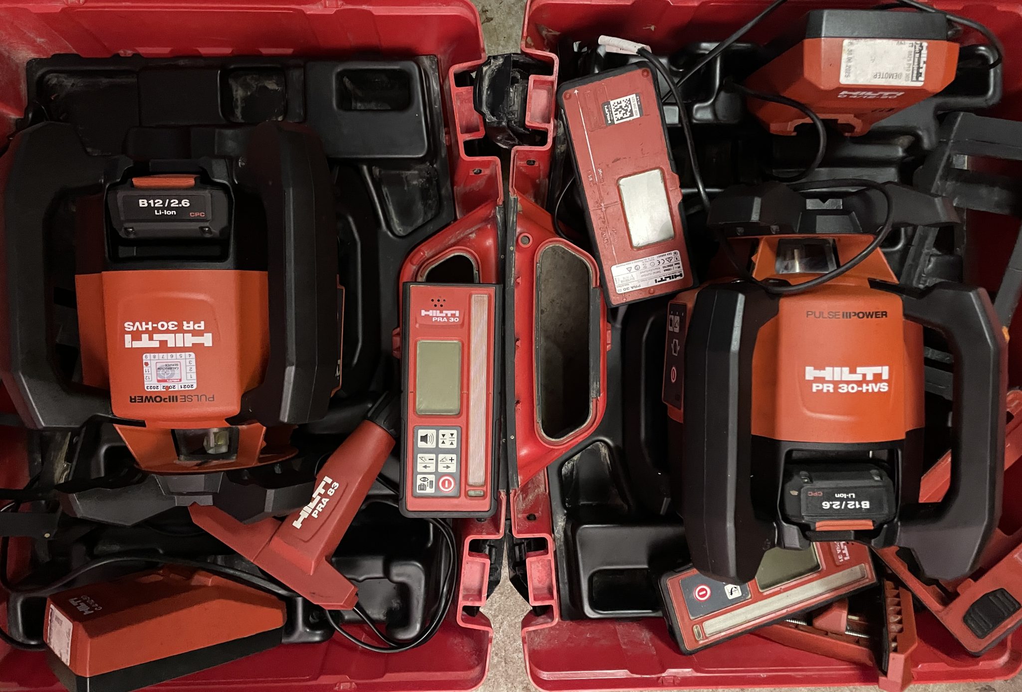 Niveau Laser Rotatif Hilti PR 30-HVS Avec Récepteur PRA31/PRA80 - Occasion En état De Marche - Chargeur Et Batterie Inclus