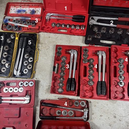 Materiel  plomberie clim chauffage : cintreuse filière pince emboiture