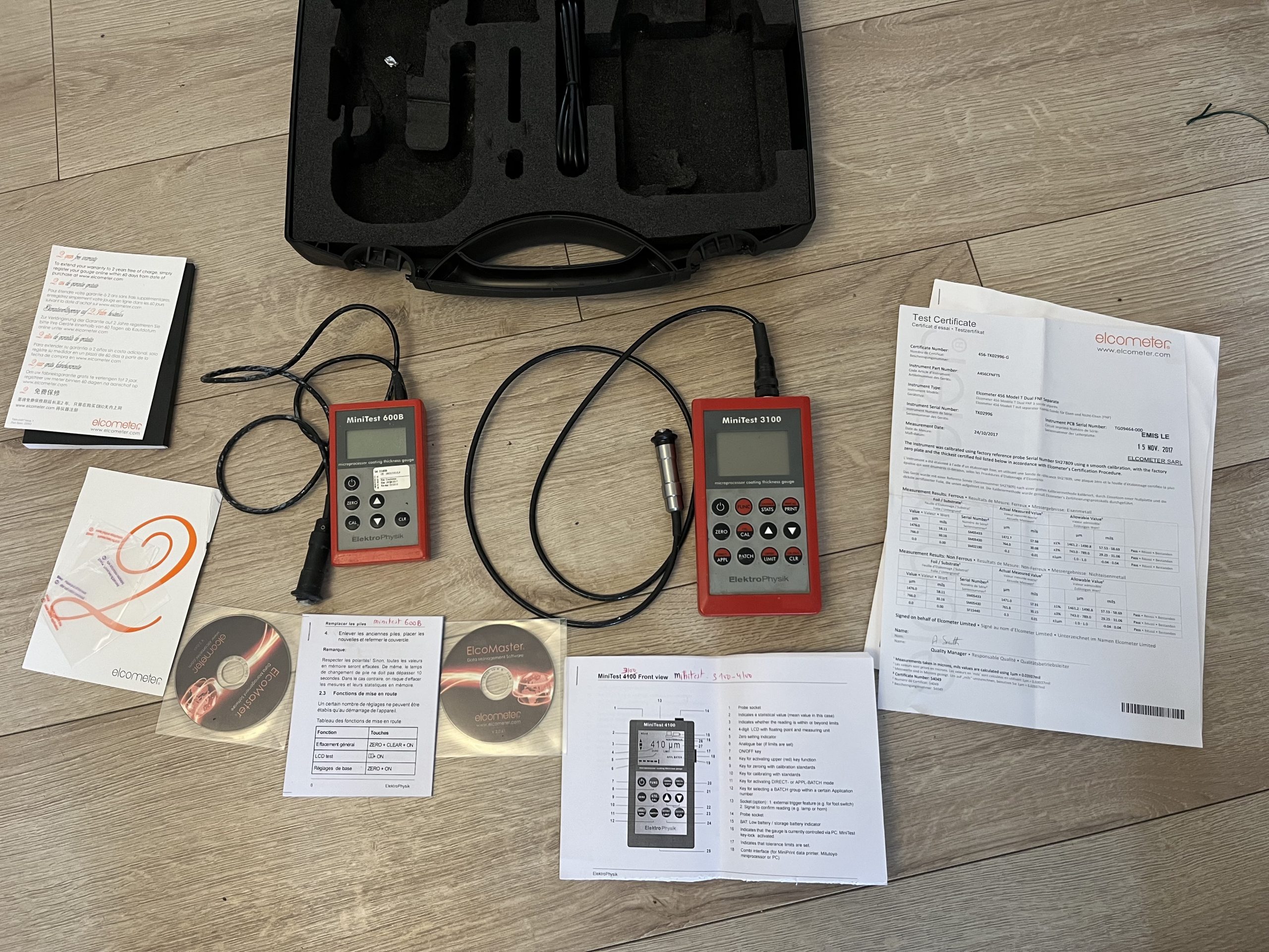 Jauge mesure épaisseur de revêtement: MiniTest 3100 et MiniTest 600B avec sondes