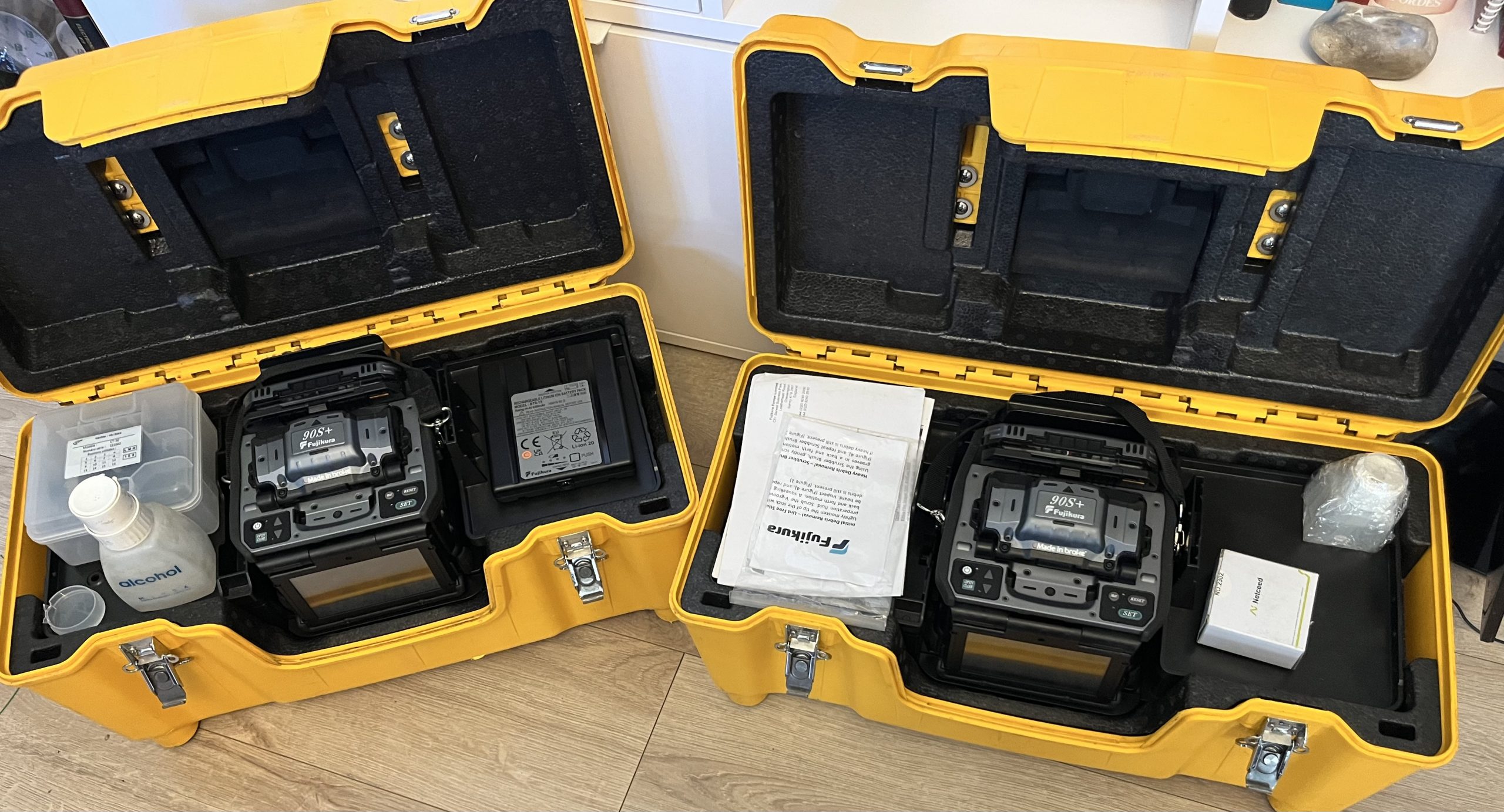 Soudeuses fibre optique FUJIKURA 90S+ : Très bon état – Complètes, faibles nombre d'arcs